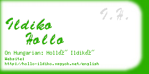ildiko hollo business card